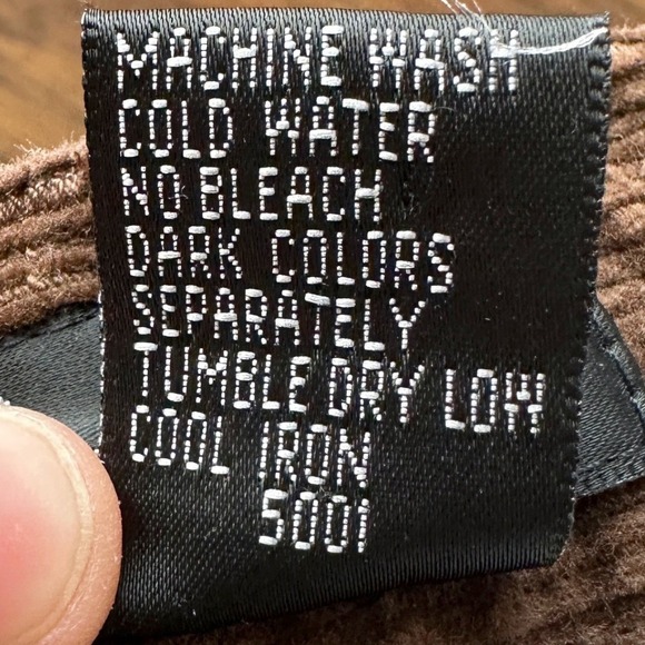 Womens Vintage High Rise Corduroy Pants Size 6 Brown Dark Academia Poetcore Twee - Picture 8 of 10